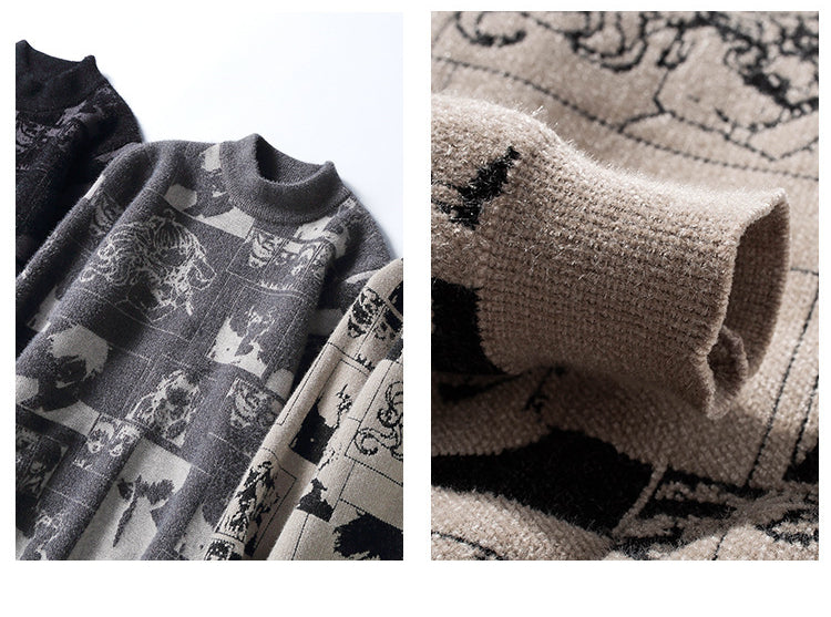 Oversized Anime Sweater Crewneck