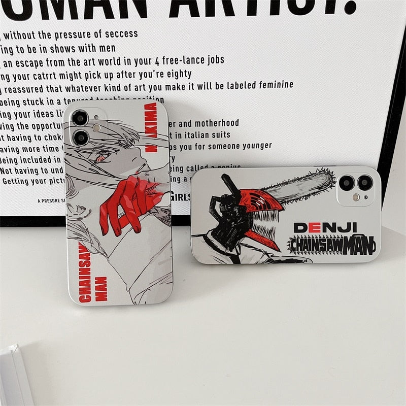 Makima and Denji CM IPhone Cases
