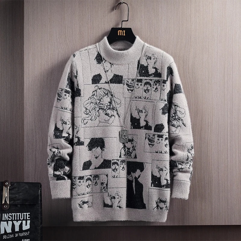Oversized Anime Sweater Crewneck