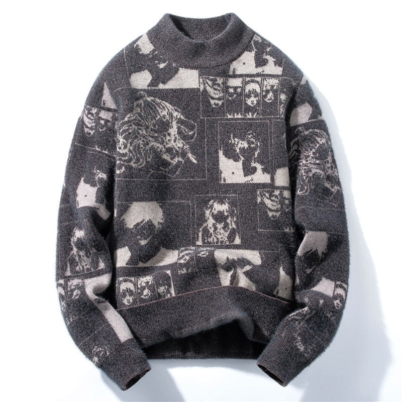 Oversized Anime Sweater Crewneck