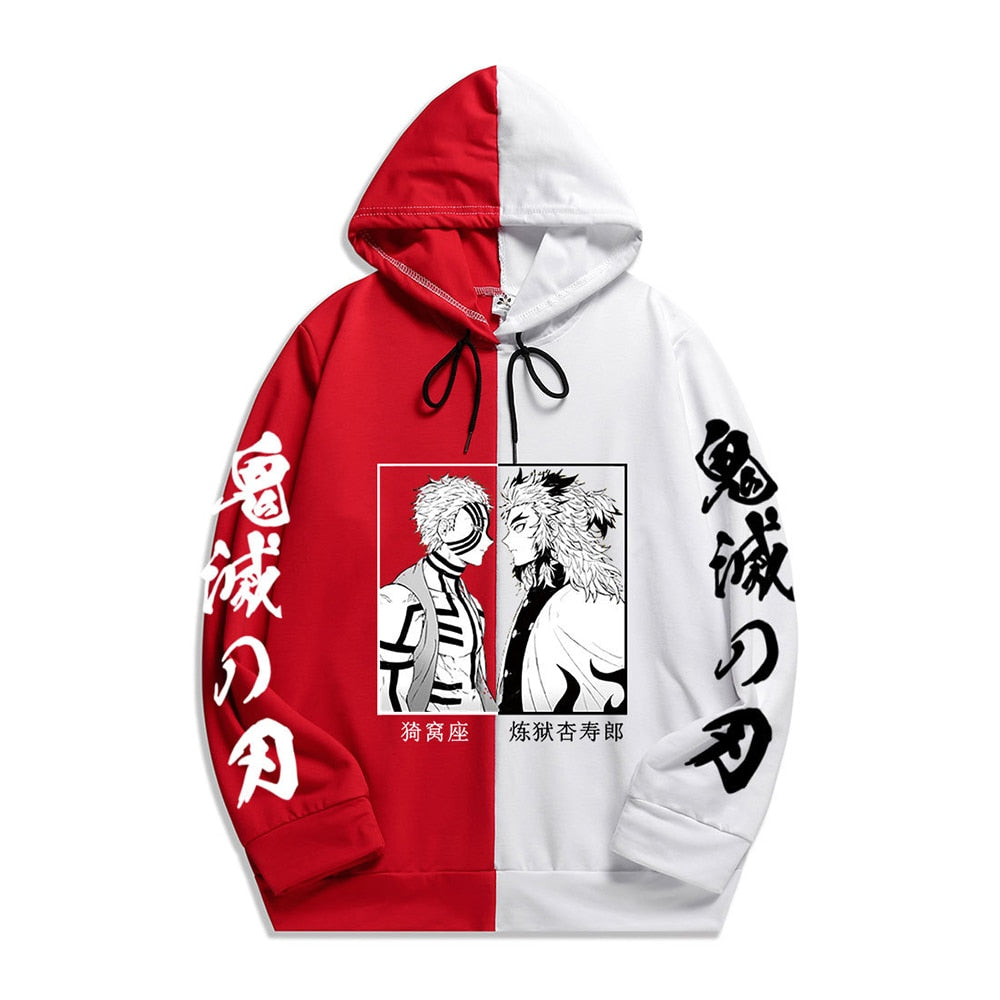 Demon Slayer Hoodie Rengoku VS Akaza
