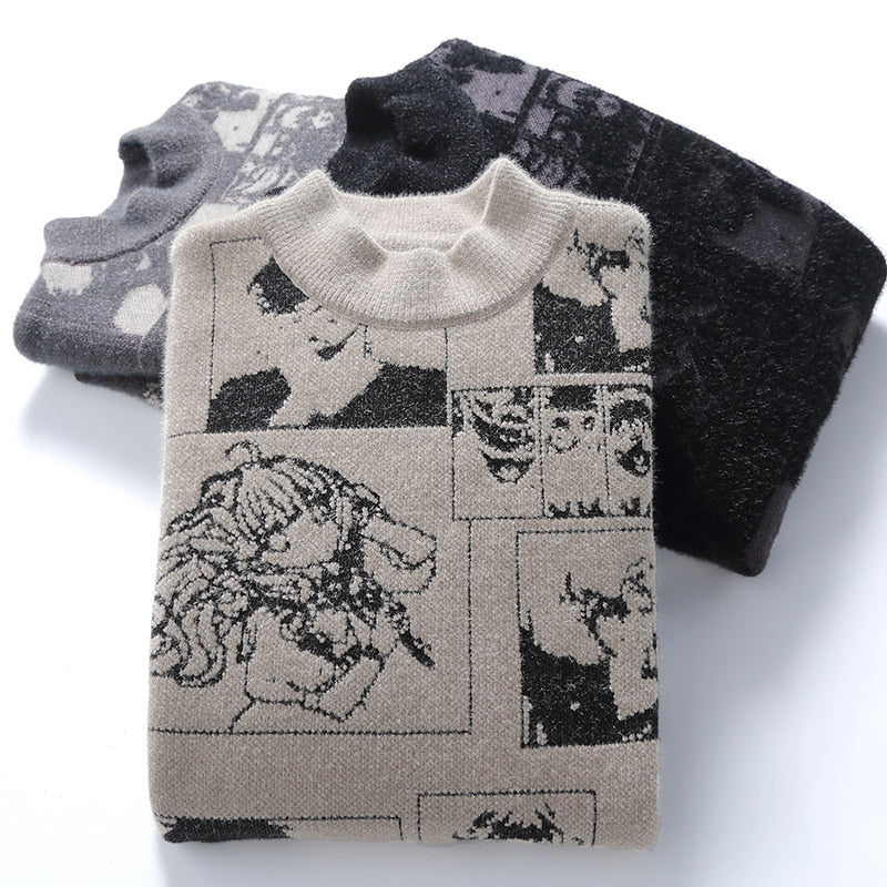 Oversized Anime Sweater Crewneck