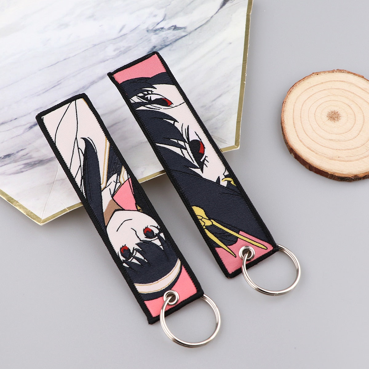 Anime Embroidery KeyChain