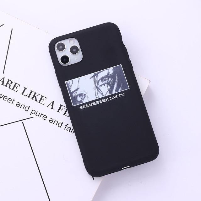 Minimalist Japanese Harajuku Manga Phone Case - animeweebcity
