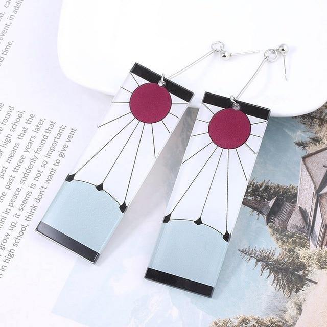 Demon Slayer Kimetsu no Yaiba Blade of Ghost Earrings For Cosplay Jewelry Accessories Gift - animeweebcity