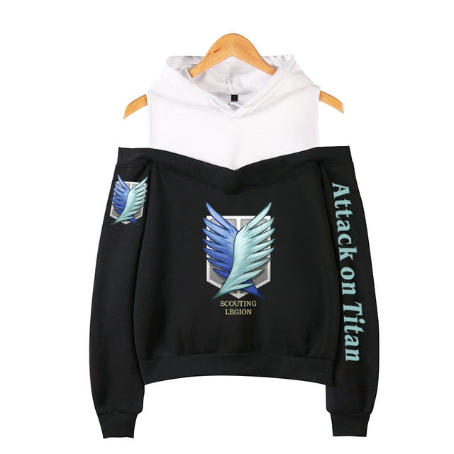 Attack on Titan Off Shoulder Hoodie