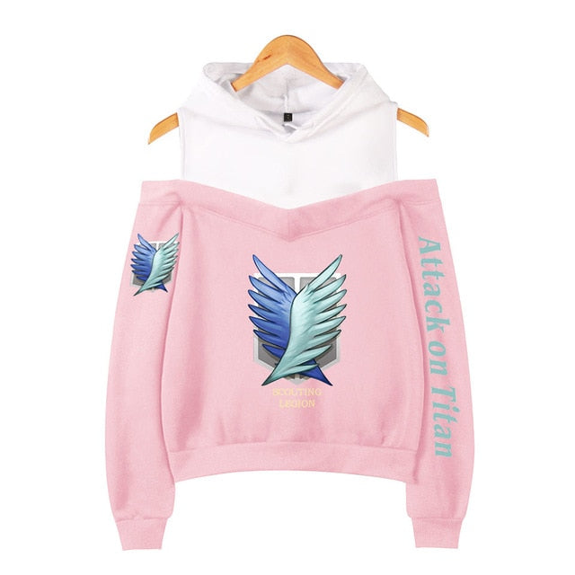 Attack on Titan Off Shoulder Hoodie