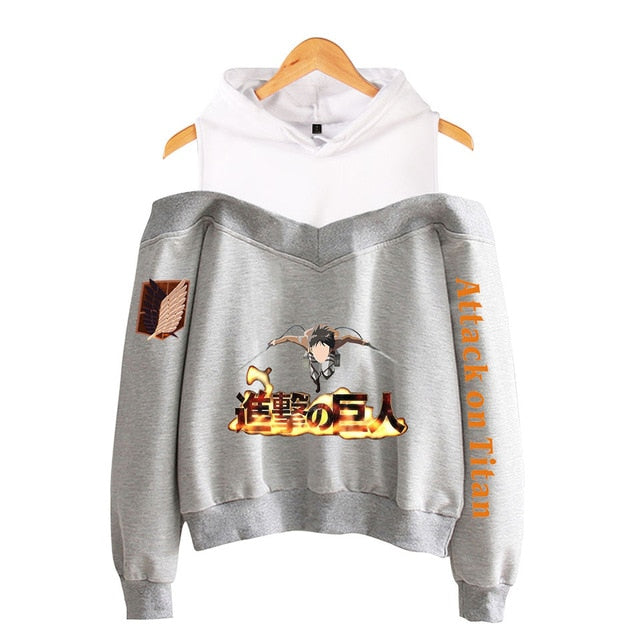 Attack on Titan Off Shoulder Hoodie