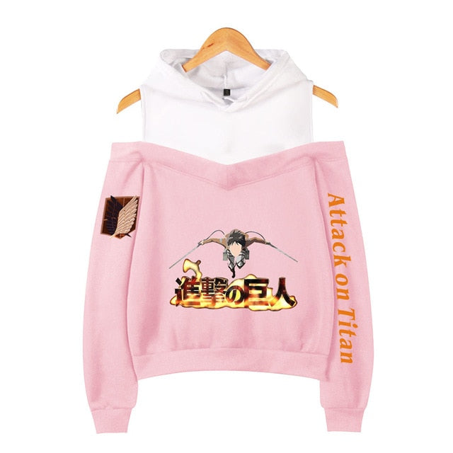 Attack on Titan Off Shoulder Hoodie