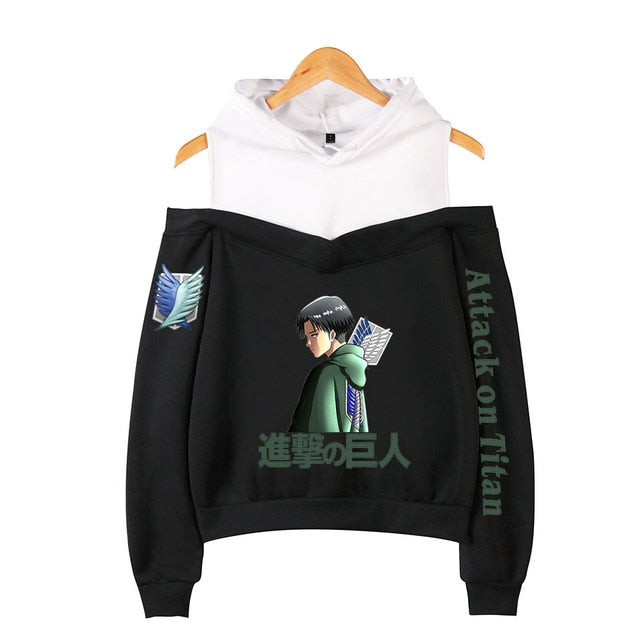 Attack on Titan Off Shoulder Hoodie