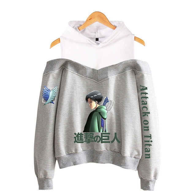Attack on Titan Off Shoulder Hoodie