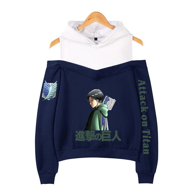 Attack on Titan Off Shoulder Hoodie