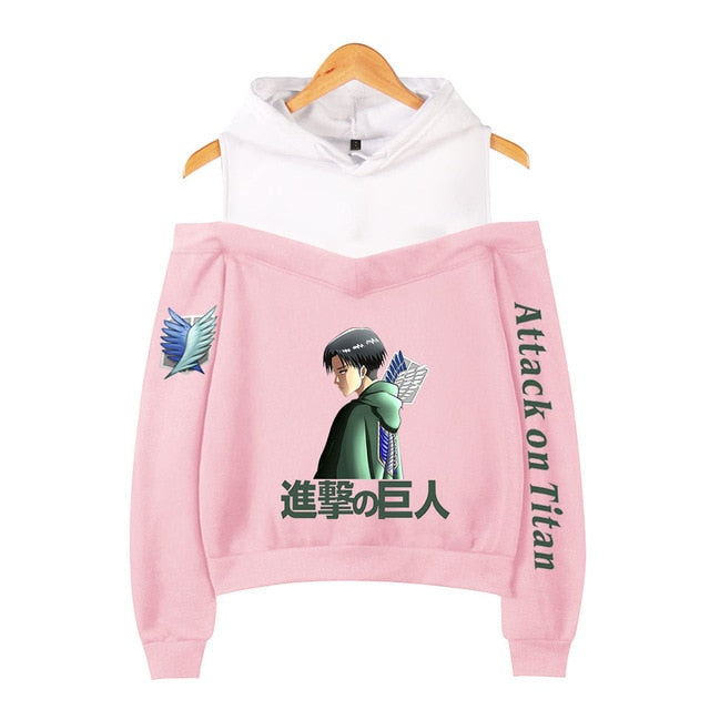 Attack on Titan Off Shoulder Hoodie