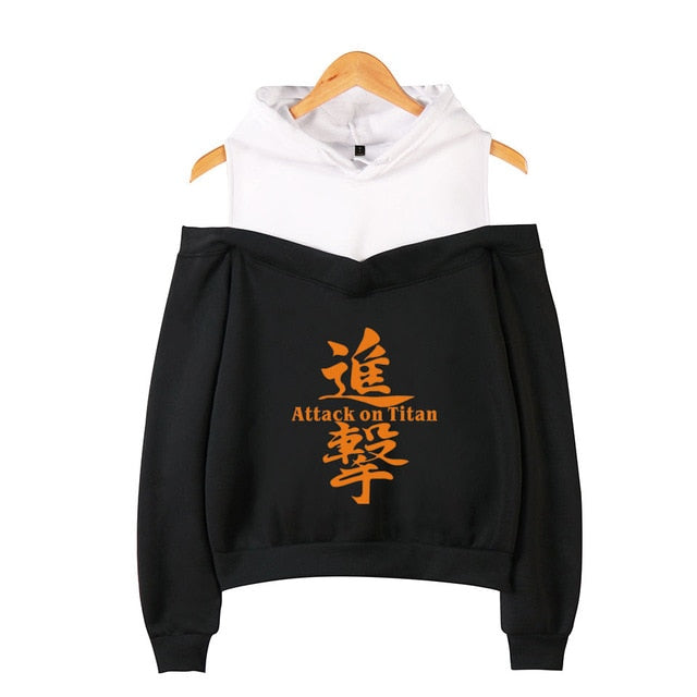 Attack on Titan Off Shoulder Hoodie