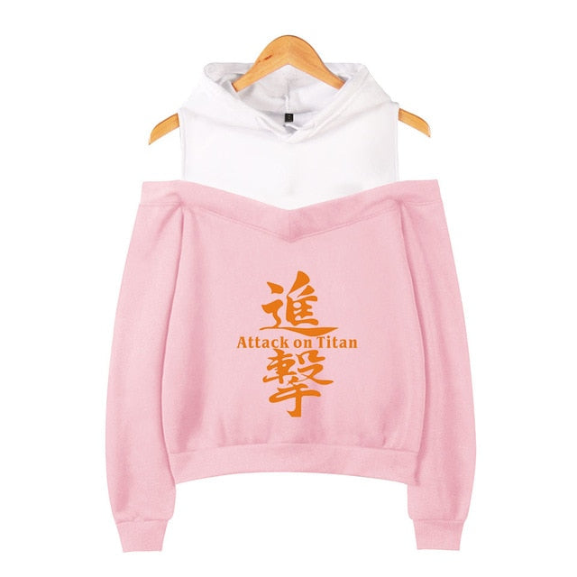 Attack on Titan Off Shoulder Hoodie