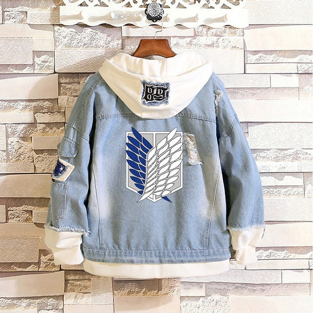 Attack on Titan Denim Jacket Women/Men Jeans Hoodie Sweatshirt
