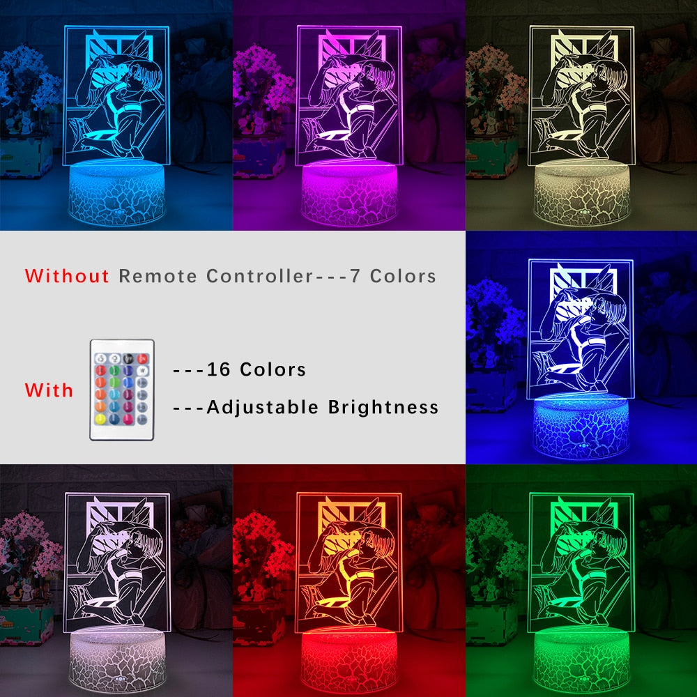 Attack On Titan Levi Ackerman 3D LED Lights/ Lamps