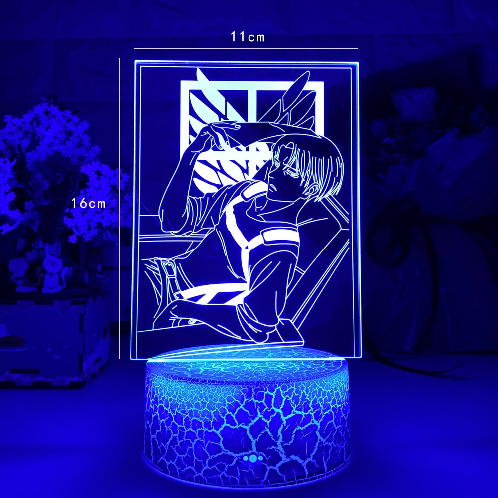 Attack On Titan Levi Ackerman 3D LED Lights/ Lamps