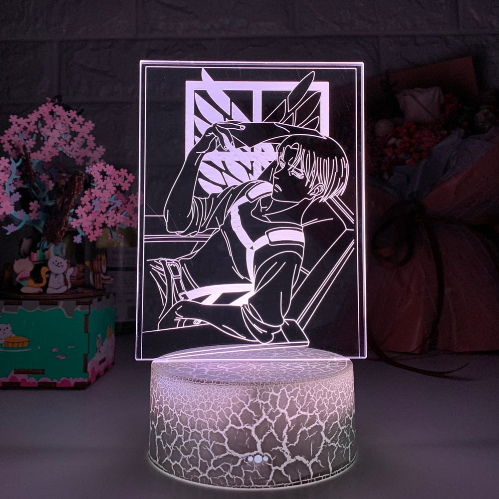 Attack On Titan Levi Ackerman 3D LED Lights/ Lamps
