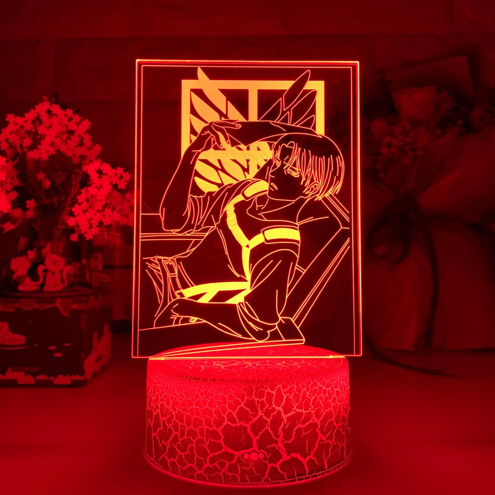 Attack On Titan Levi Ackerman 3D LED Lights/ Lamps
