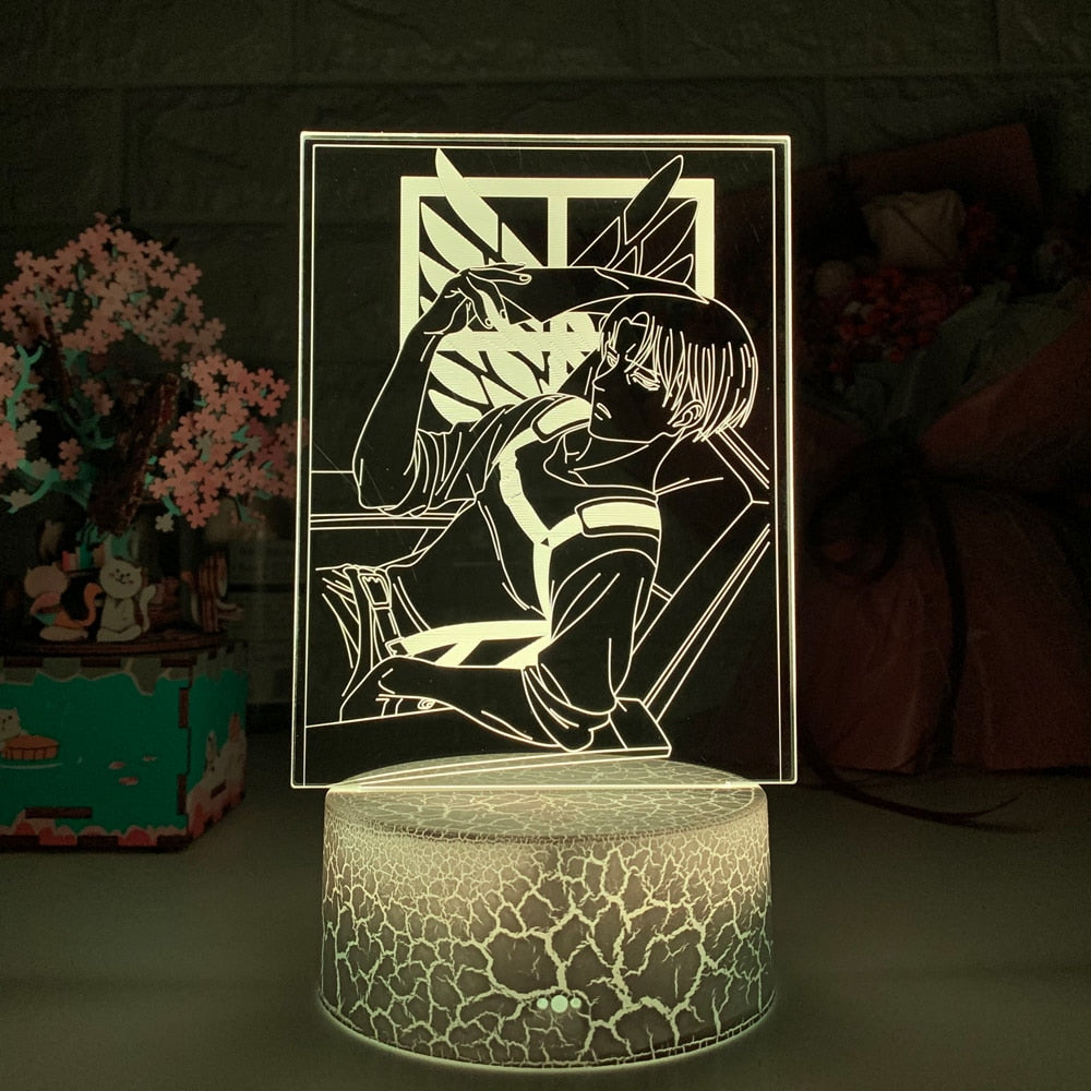 Attack On Titan Levi Ackerman 3D LED Lights/ Lamps
