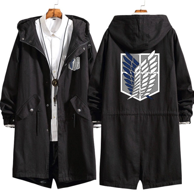 Attack on Titan Eren Levi Wind Trench Coat Jacket