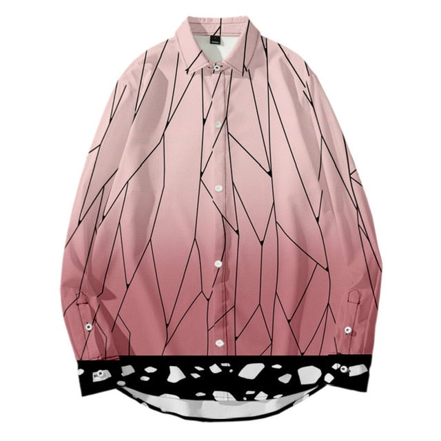 Tanjiro Nezuko Zenitsu and more Loose Button Down Shirt