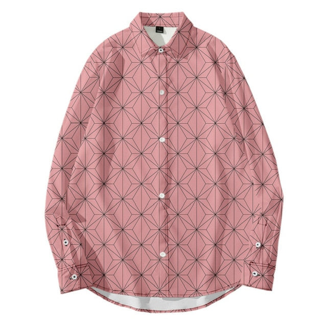 Tanjiro Nezuko Zenitsu and more Loose Button Down Shirt