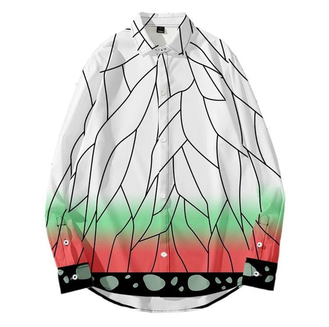 Tanjiro Nezuko Zenitsu and more Loose Button Down Shirt