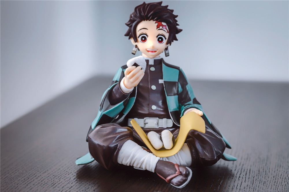 Kamado Tanjiro/Zenitsu/Inosuke Eat Rice Balls Figures