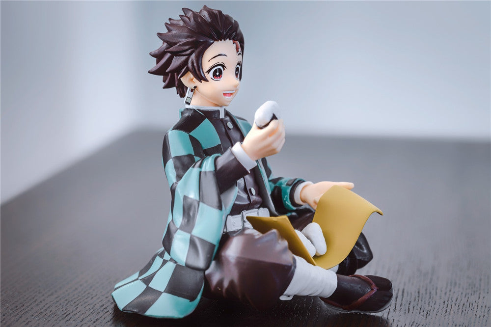 Kamado Tanjiro/Zenitsu/Inosuke Eat Rice Balls Figures