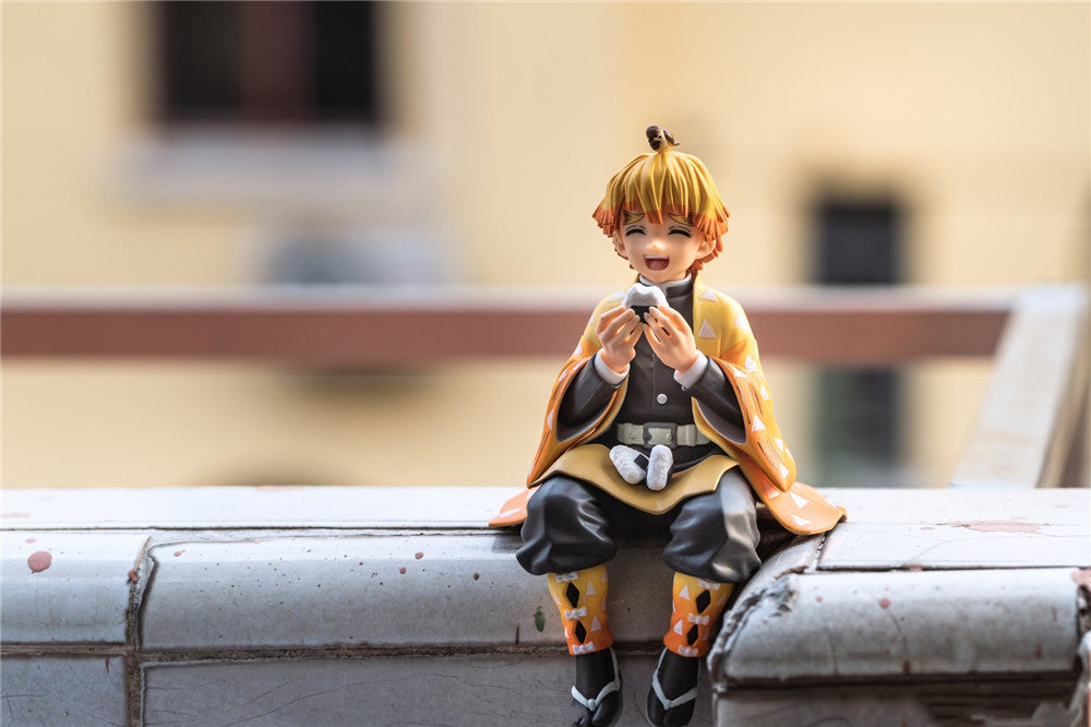 Kamado Tanjiro/Zenitsu/Inosuke Eat Rice Balls Figures