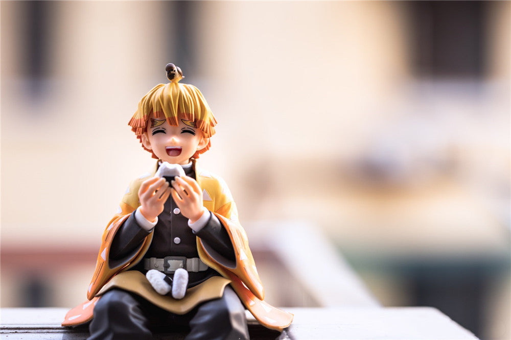 Kamado Tanjiro/Zenitsu/Inosuke Eat Rice Balls Figures
