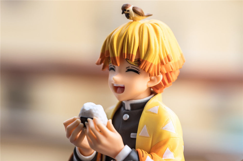 Kamado Tanjiro/Zenitsu/Inosuke Eat Rice Balls Figures