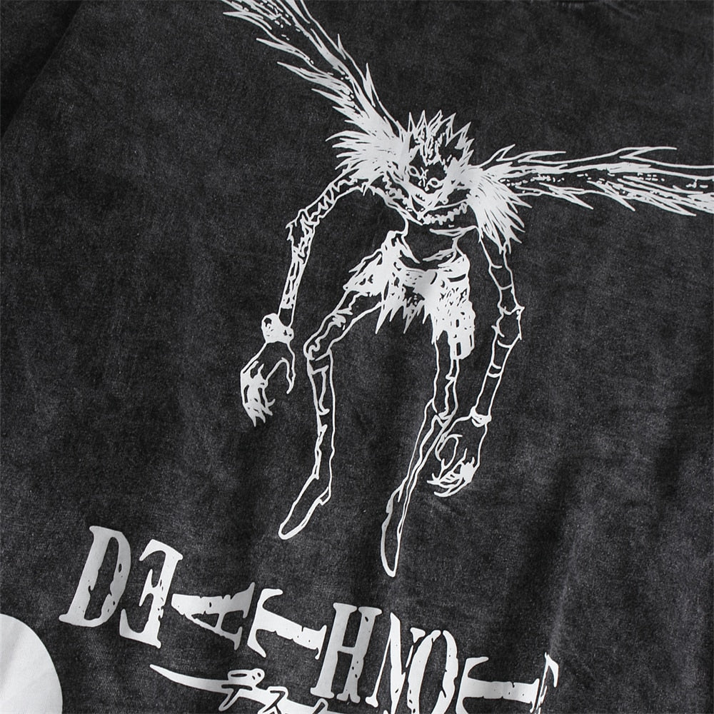 Deathnote Oversized Washed Long Sleeve Crewneck