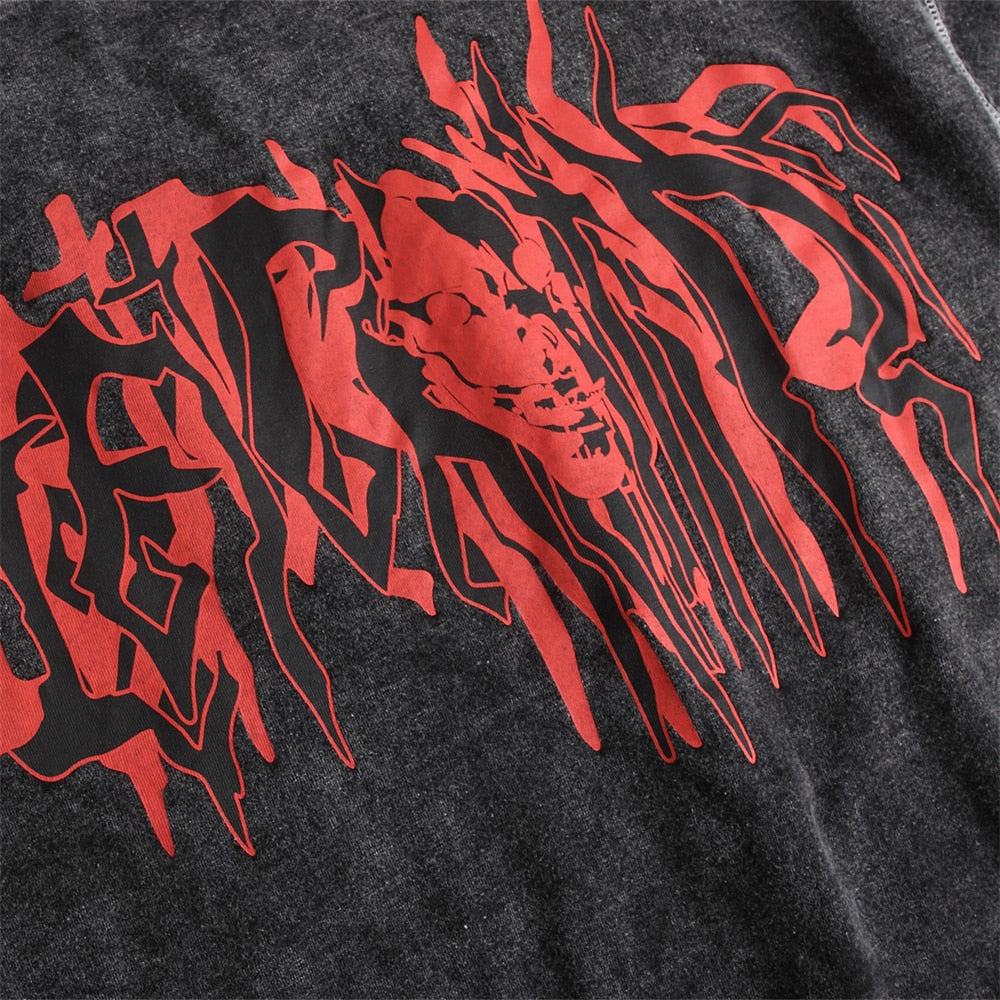 Deathnote Oversized Washed Long Sleeve Crewneck