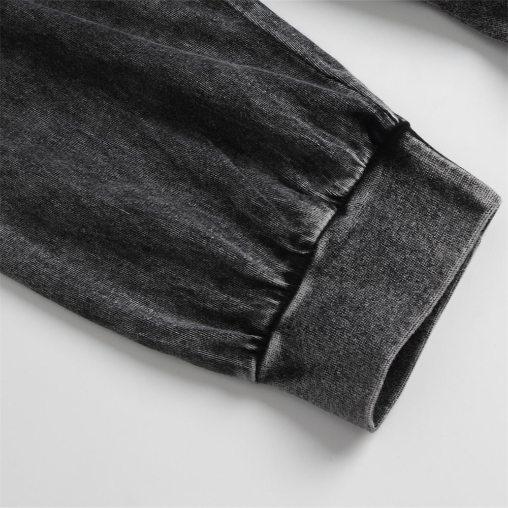 Deathnote Oversized Washed Long Sleeve Crewneck