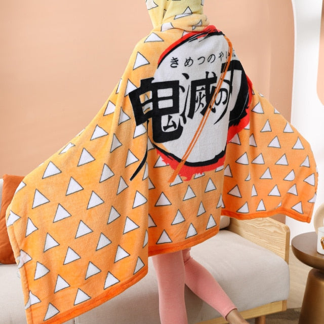 Tanjiro Zenitsu Giyuu Kyoujurou Shinobu Soft Warm Cloak Hoodie